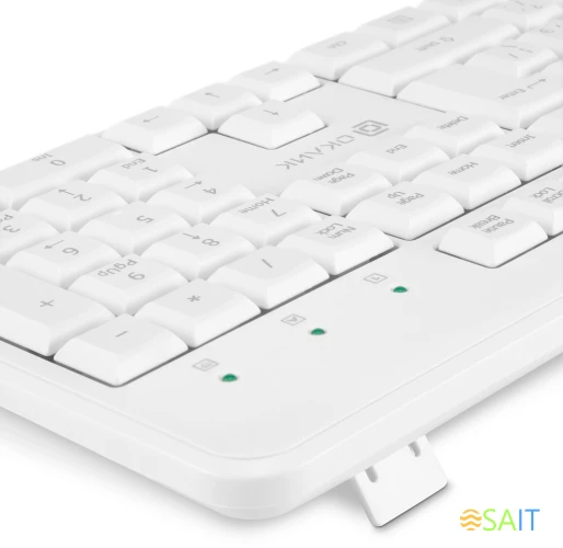 Клавиатура Оклик K225W белый USB беспроводная Multimedia (1875235)