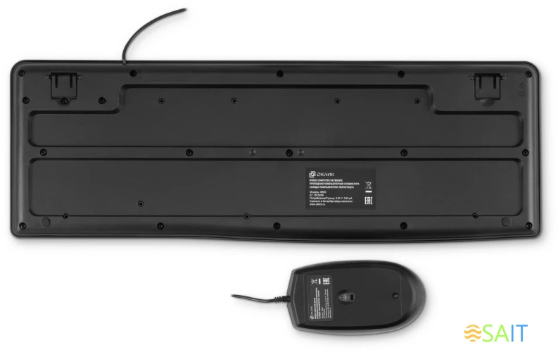 Клавиатура + мышь Оклик S650 клав:черный мышь:черный USB Multimedia (1875246)