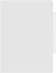 Папка-уголок Бюрократ -E356CLEAR 3 уровн. A4 пластик 0.15мм прозрачный