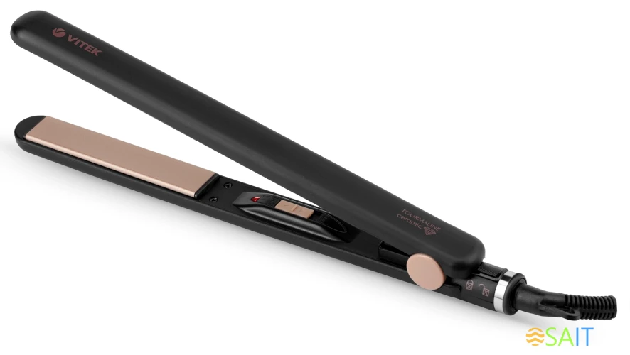 Выпрямитель Vitek VT-2317 32Вт черный макс.темп.:220С покрытие:керамико-турмалиновое