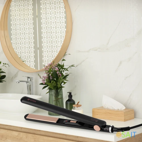 Выпрямитель Vitek VT-2317 32Вт черный макс.темп.:220С покрытие:керамико-турмалиновое