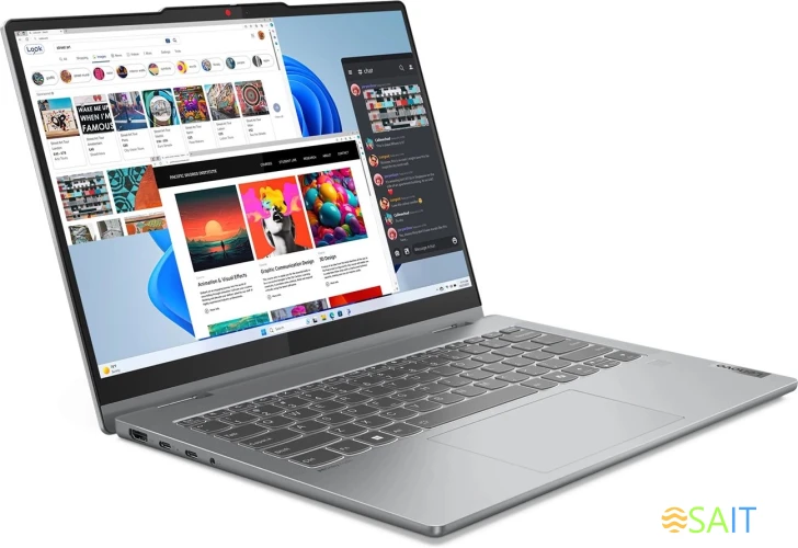 Ноутбук Lenovo IdeaPad 5 16AHP9 Ryzen 5 8645HS 16Gb SSD512Gb AMD Radeon 760M 16" OLED Touch 2K (2048x1280) noOS grey WiFi BT Cam (83DS003XRK)