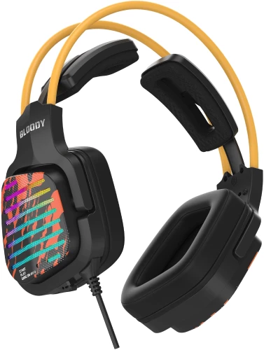 Наушники с микрофоном A4Tech Bloody G565 черный/рисунок 0.2м мониторные оголовье (G565 ENERGY BLACK)