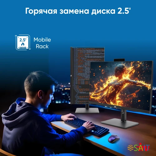 Моноблок IRU 23ID 23.8" Full HD i7 1255U (1.7) 16Gb SSD512Gb UHDG CR noOS GbitEth WiFi BT 120W Cam черный 1920x1080