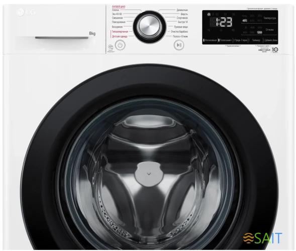 Стиральная машина LG F2V3PS6W класс: A загр.фронтальная макс.:8кг белый инвертор