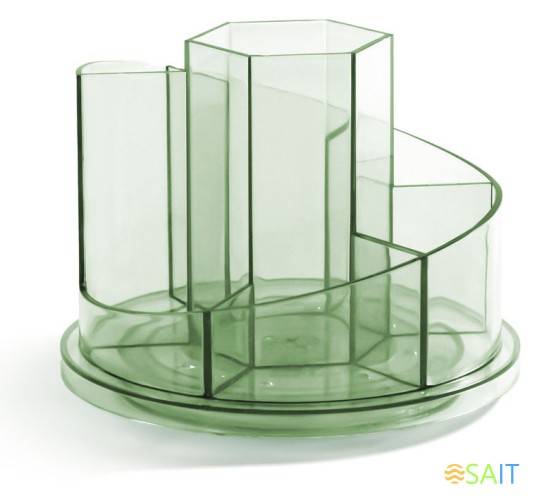 Органайзер настольный Deli 8943GREEN 150x150x114мм зеленый пластик