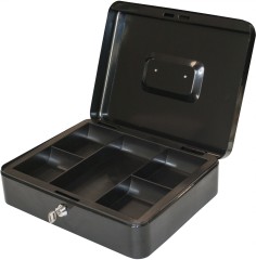 Ящик для денег Silwerhof 90x300x240 черный сталь 1.66кг