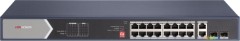 Коммутатор Hikvision DS-3E0520HP-E 18x1Гбит/с 2SFP 12PoE+ 4PoE++ 225W неуправляемый