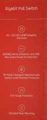 Коммутатор Hikvision DS-3E0518P-E 17x1Гбит/с 1SFP 16PoE+ 230W неуправляемый