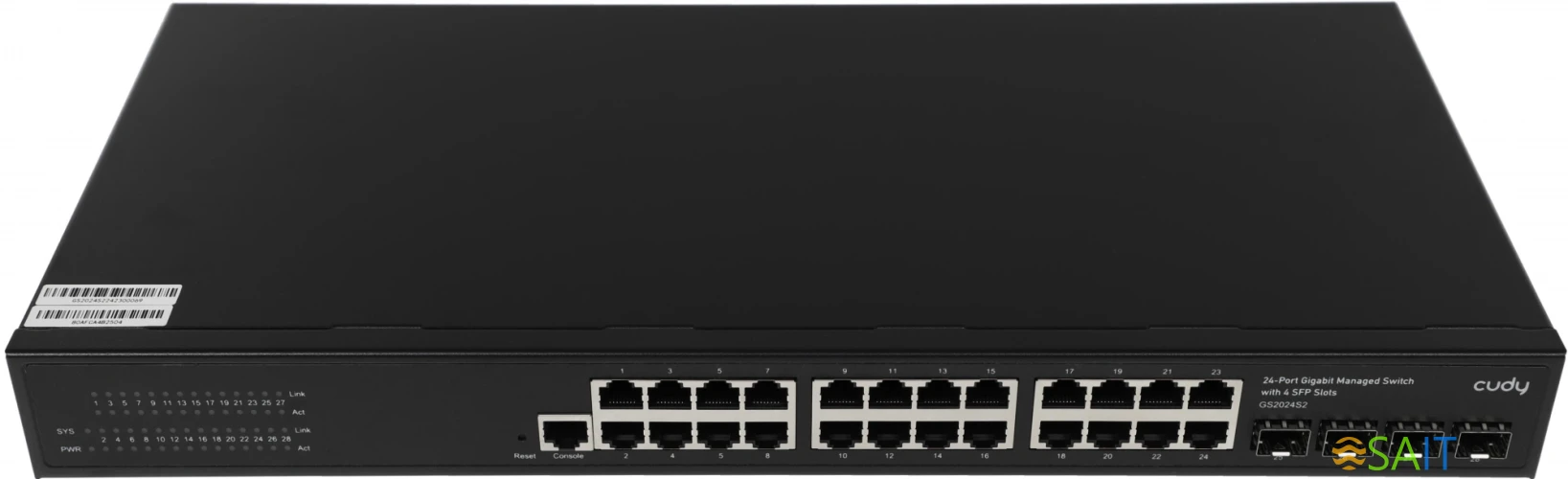 Коммутатор Cudy GS2024S2 (L2) 24x1Гбит/с 4SFP управляемый