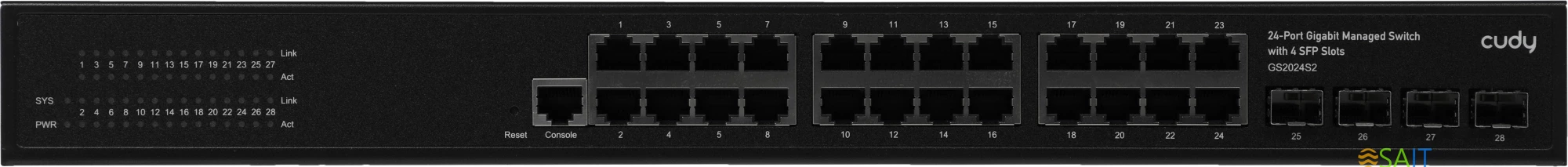 Коммутатор Cudy GS2024S2 (L2) 24x1Гбит/с 4SFP управляемый