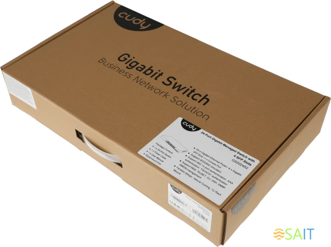 Коммутатор Cudy GS2024S2 (L2) 24x1Гбит/с 4SFP управляемый