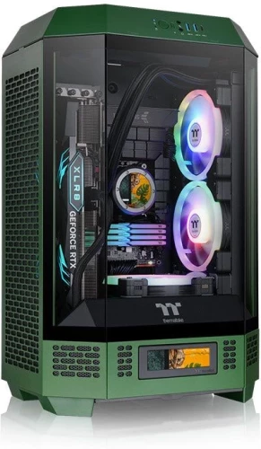 Корпус Thermaltake The Tower 300 Racing Green зеленый без БП mATX 8x120mm 6x140mm 2xUSB3.0 audio bott PSU