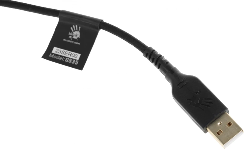 Наушники с микрофоном A4Tech Bloody G535 черный/серебристый 2м мониторные USB оголовье (G535 (BLACK+SILVER) USB)