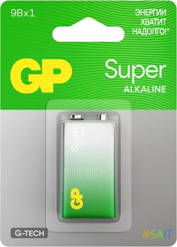 Батарея GP Super Alkaline 1604AA21-5CRSBC1 9V (1шт) блистер