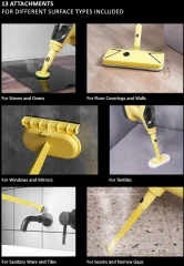 Пароочиститель напольный Polaris PSC 1701C 1700Вт желтый/черный