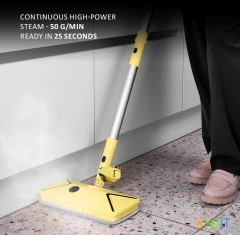 Пароочиститель напольный Polaris PSC 1701C 1700Вт желтый/черный