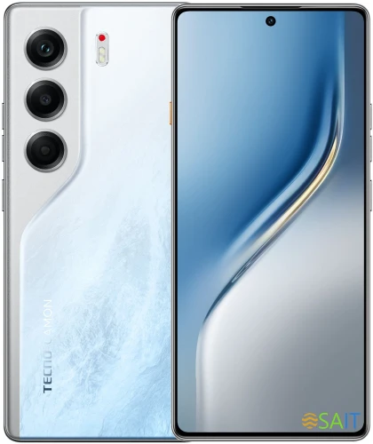 Смартфон Tecno Camon 40 256Gb 12Gb белый моноблок 3G 4G 2Sim 6.78" 1080x2436 Android 15 50Mpix 802.11 a/b/g/n/ac NFC GPS GSM900/1800 GSM1900 Protect FM microSD max1024Gb