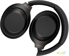 Гарнитура накладные Sony WH-1000XM4 1.2м черный беспроводные bluetooth оголовье (WH-1000XM4/BC)