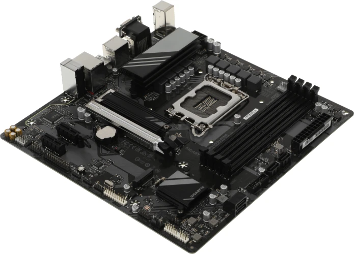 Материнская плата Gigabyte B760M DS3H GEN5 Soc-1700 Intel B760 4xDDR5 mATX AC`97 8ch(7.1) 2.5Gg RAID+VGA+HDMI+DP