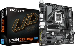 Материнская плата Gigabyte B760M DS3H GEN5 Soc-1700 Intel B760 4xDDR5 mATX AC`97 8ch(7.1) 2.5Gg RAID+VGA+HDMI+DP