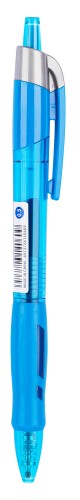 Ручка гелев. автоматическая Deli Arris EG08-BL прозрачный/голубой d=0.5мм син. черн. резин. манжета