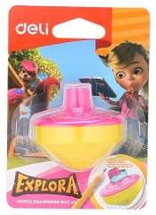 Точилка для карандашей ручная Deli Gyro ER01301 Explora 1 отверстие пластик ассорти блистер