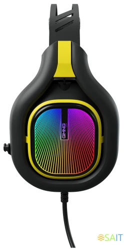 Наушники с микрофоном GMNG HS-L630G черный/желтый 2.2м мониторные оголовье (1533561)