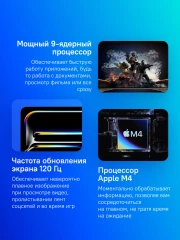 Планшет Apple iPad Pro 2024 A2836 M4 9C RAM8Gb ROM256Gb 11" OLED 2420x1668 iOS черный космос 12Mpix 12Mpix BT WiFi 10hr