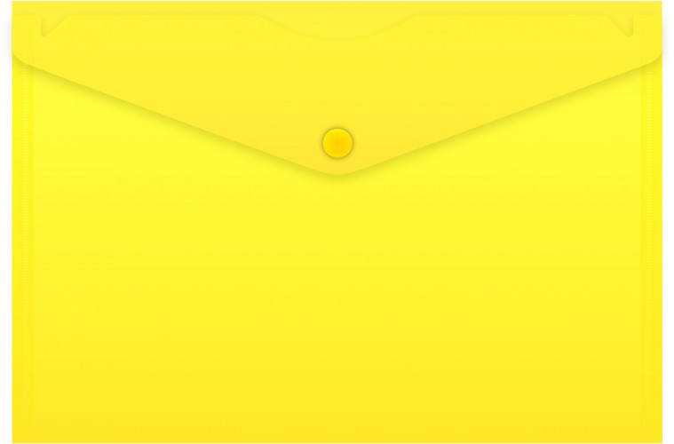 Конверт на кнопке Бюрократ -PK804A5NYEL A5 непрозрачный пластик 0.18мм желтый