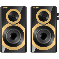 SVEN SPS-619 GOLD, чёрный, акустическая система 2.0, мощность 2х10 Вт(RMS) SVEN SPS-619 Gold