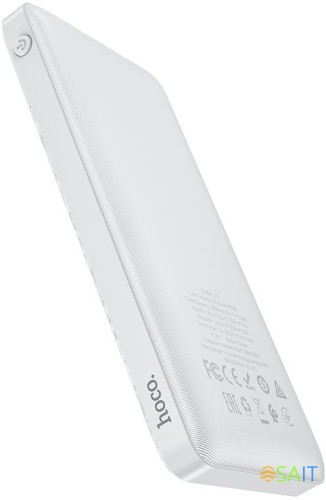Мобильный аккумулятор Hoco J72 Easy travel 10000mAh 2A 2xUSB-A белый (J72 EASY TRAVEL WHITE)