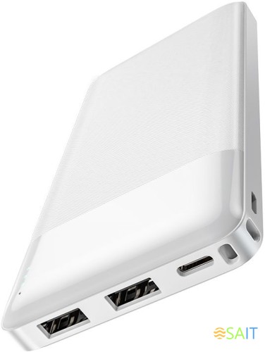 Мобильный аккумулятор Hoco J72 Easy travel 10000mAh 2A 2xUSB-A белый (J72 EASY TRAVEL WHITE)