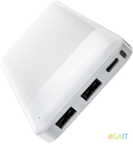 Мобильный аккумулятор Hoco J72 Easy travel 10000mAh 2A 2xUSB-A белый (J72 EASY TRAVEL WHITE)