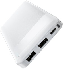 Мобильный аккумулятор Hoco J72 Easy travel 10000mAh 2A 2xUSB-A белый (J72 EASY TRAVEL WHITE)