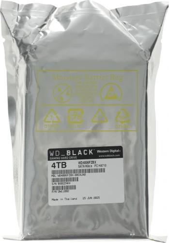 Жесткий диск WD SATA-III 4TB WD4006FZBX Desktop Black (7200rpm) 256Mb 3.5"