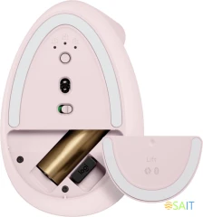 Мышь Logitech Lift розовый оптическая 4000dpi беспров. BT/Radio USB 5but (910-006487)