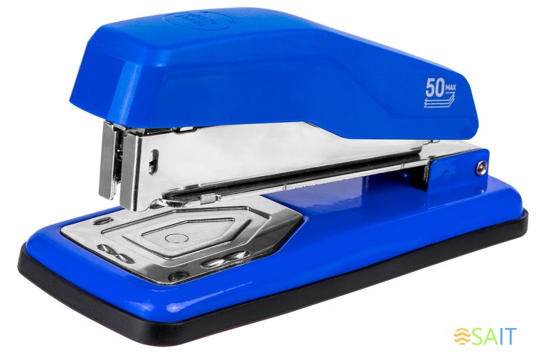 Степлер Deli E0414S/Blue 24/6 26/6 (25листов) синий 50скоб коробка