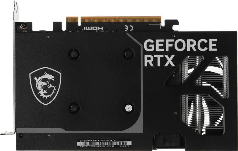 Видеокарта MSI PCI-E 5.0 RTX 5050 8G VENTUS 2X OC NVIDIA GeForce RTX 5050 8Gb 128bit GDDR6 2602/20000 HDMIx1 DPx3 HDCP Ret
