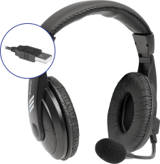 Defender Компьютерная гарнитура Gryphon 750U USB, черный, 1.8м кабель Defender Gryphon 750U USB