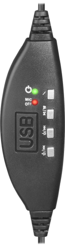 Defender Компьютерная гарнитура Gryphon 750U USB, черный, 1.8м кабель Defender Gryphon 750U USB