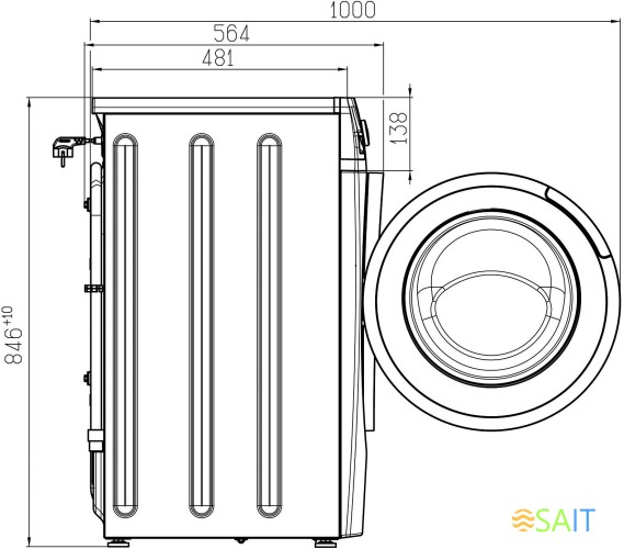 Стиральная машина Атлант СМА 80С1214-C-01 класс: A+++ загр.фронтальная макс.:8кг белый