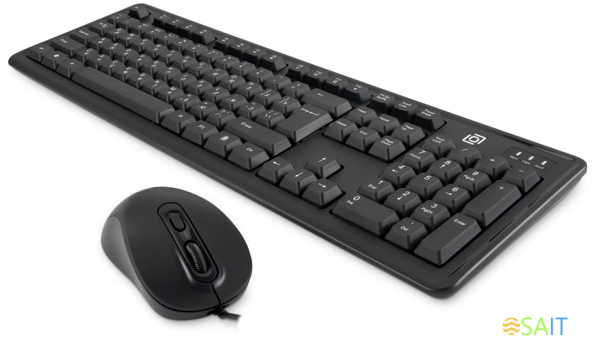 Клавиатура + мышь Оклик S605 клав:черный мышь:черный USB Multimedia