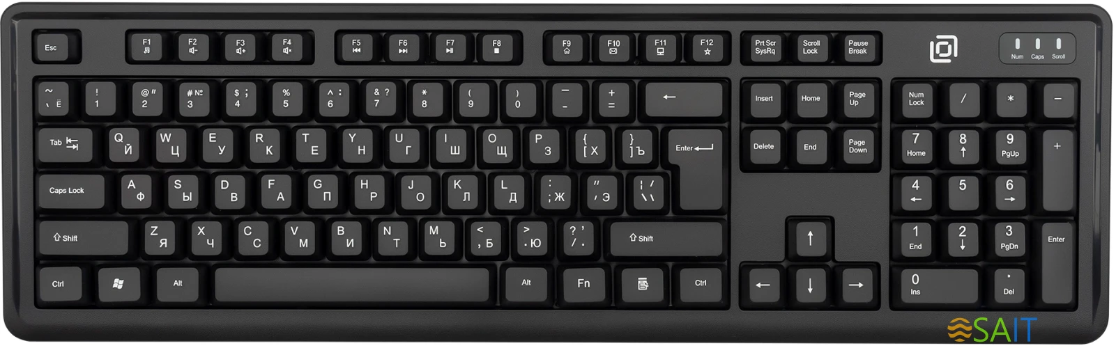 Клавиатура + мышь Оклик S605 клав:черный мышь:черный USB Multimedia