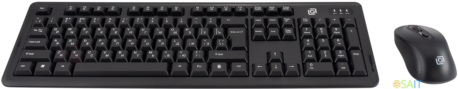 Клавиатура + мышь Оклик S605 клав:черный мышь:черный USB Multimedia