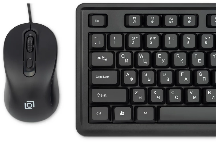 Клавиатура + мышь Оклик S605 клав:черный мышь:черный USB Multimedia
