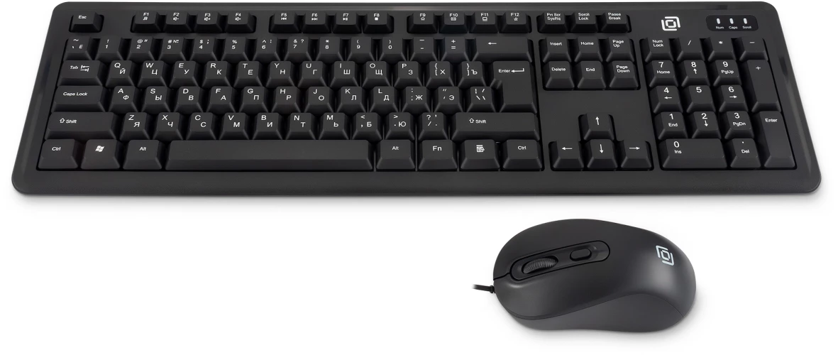 Клавиатура + мышь Оклик S605 клав:черный мышь:черный USB Multimedia