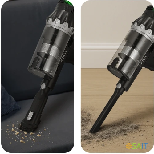 Пылесос Kitfort КТ-5549 350Вт черный/серебристый