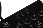 Клавиатура Оклик 420MRL черный USB slim Multimedia LED
