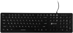 Клавиатура Оклик 420MRL черный USB slim Multimedia LED (1091226) кабель 1.5м